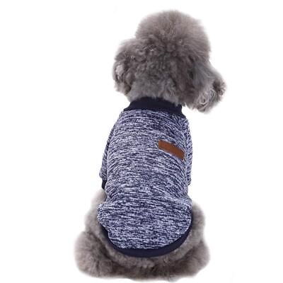#ad Jecikelon Pet Dog Clothes Dog Sweater Soft Thickening Warm Pup Dogs Shirt Win... $13.62