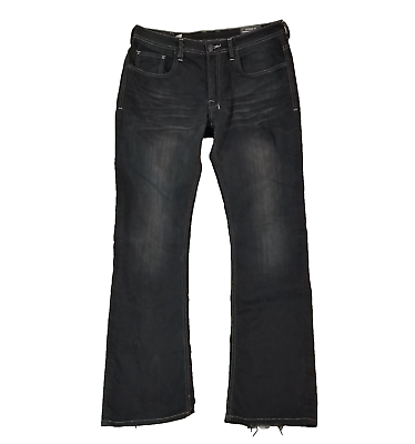 #ad Buffalo David Bitton jeans men#x27;s 34x32 King X slim bootcut black stretch denim $30.01