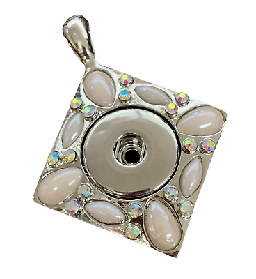 #ad Snap Jewelry Pendant Pearl Rhinestone Fits 18 20mm Ginger Snap Style Charms $8.99