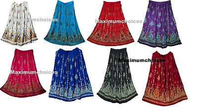 #ad Multi Indian Long Sequin Boho Bollywood Belly Dance Hippie Gypsy Maxi Skirt $22.79
