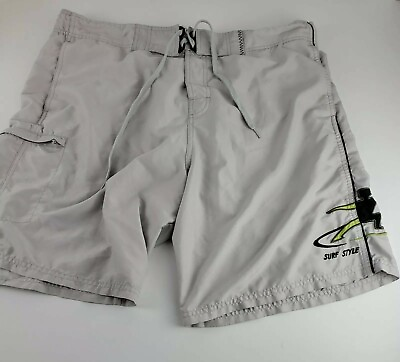 #ad Surf Style Mens Board Shorts Lined Large $9.77
