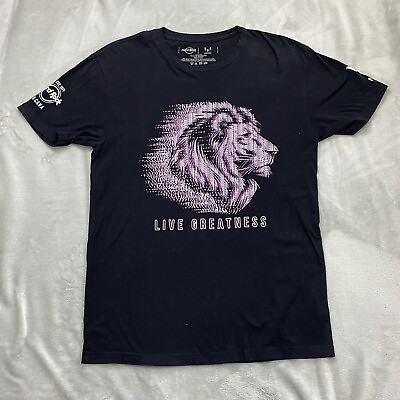 #ad Hard Cafe Messi Shirt Mens Black Medium Punta Cana Lion Graphic T Shirt $24.85