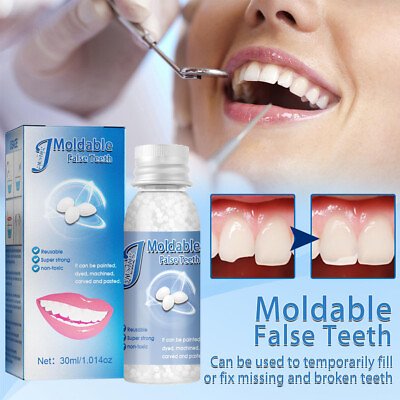 #ad 2PCS Teeth Solid Glue Temporary Tooth Repair Resin Moldable Teeth Gap Denture $10.28