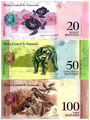 #ad VENEZUELA X 100 Full Set 2 5 10 20 50 100 = 600 Pcs BUNDLE 2007 2015 ANIMAL UNC $899.99