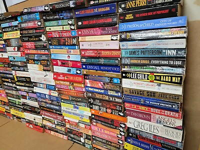 #ad Lot of 20 Mystery Thriller Fiction Paperbacks Popular Author Books MIX UNSORTED $23.99