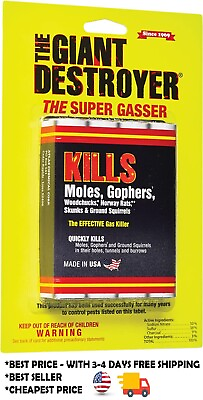 #ad Giant Destroyer Bomb 4 Pack Gophers Moles Rats Yards Garden Lawn *NEW* $13.49