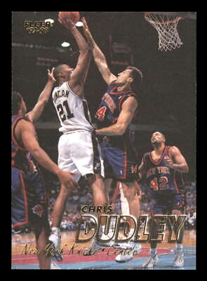 #ad 1997 98 Fleer #339 Chris Dudley with Tim Duncan Kicks vs Spurs: High Grade $1.69