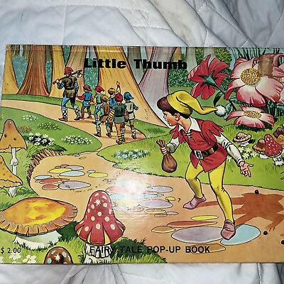 #ad Vintage Little Thumb Fairy Tale Pop Up Book Printed In Belgium Jas Laú RARE Vg $22.00
