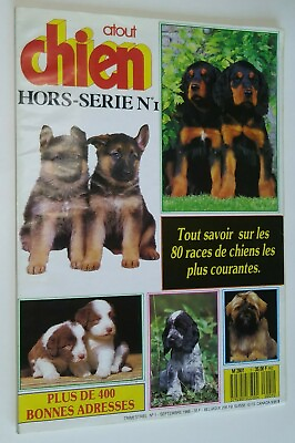 #ad Atout Chien French Dog Magazine Sept 1988 w 80 Races de Chien Les Plus Courante $14.51