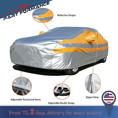 #ad Car Cover Dust Sun Resistant Snow Protector WaterproofFor Sedan Universal L XL $39.99
