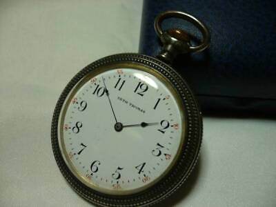 #ad Antique Seth Thomas Pocket Watch 925 Case Junk $239.99