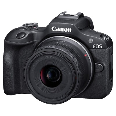 #ad New Canon EOS R100 Mirrorless Camera with RF S 18 45mm f 4.5 6.3 IS STM Lens $399.00