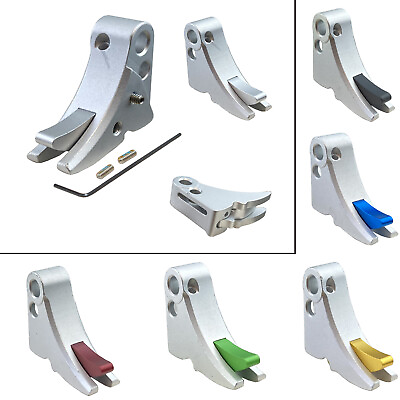 Silver Anodized Aluminum Trigger Shoe With Safety For G17 G19 G23 G26 G43 $39.99