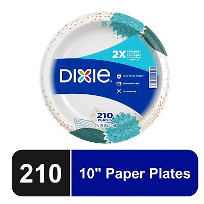 #ad Dixie Disposable Paper Plates 10 in 210 count $19.98