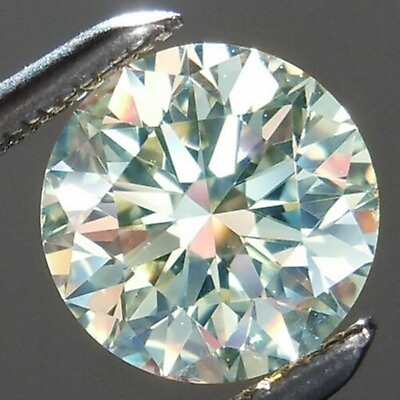 #ad Loose Moissanite 8.33 MM GH Color Light Yellow Round Cut Use For Jewelry $8.00