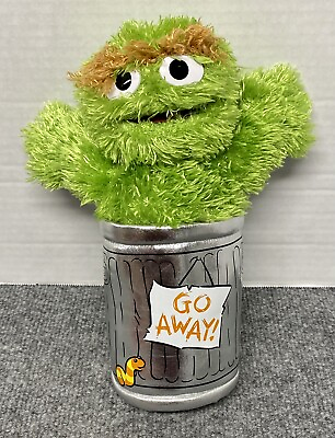 #ad Gund Sesame Street Oscar The Grouch Plush In Garbage Can Stuffed Animal Toy 10quot; $8.39
