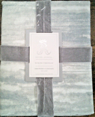 #ad Rachel Ashwell Luxury Chenille Shower Curtain 100% Polyester Green Blue 72x72 $65.00
