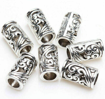 #ad 30pcs Tibetan Silver Metal Loose Spacer Beads Wholesale Jewelry Makings 8X5mm $4.56