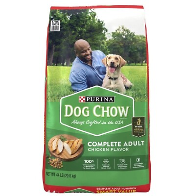 Purina Dog Chow Chicken Flavor Dry Dog Food 44 lb Bag Freeship $32.99