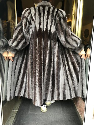 #ad Mink Coat Mink Fur fur Coat Real Fur Mink Black Cross Coat Pelliccia $1054.55