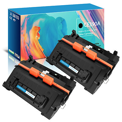 #ad 2PK BK Toner for HP CE390A 90A LaserJet Enterprise 600 M601 M601n M601dn Printer $40.49