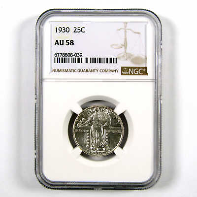 #ad 1930 Standing Liberty Quarter AU 58 NGC Silver 25c Coin SKU:I11027 $179.99