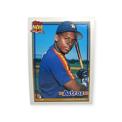 #ad 1991 Topps #626 Gerald Young of Astros OF $1.49