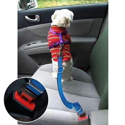 #ad 2PCs Dog Adjustable Car Seatbelt $7.99