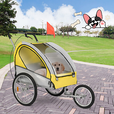 Luckyermore Dog Bike Trailer Pet Stroller Bicycle Carrier Cart Jogger Travel $164.99