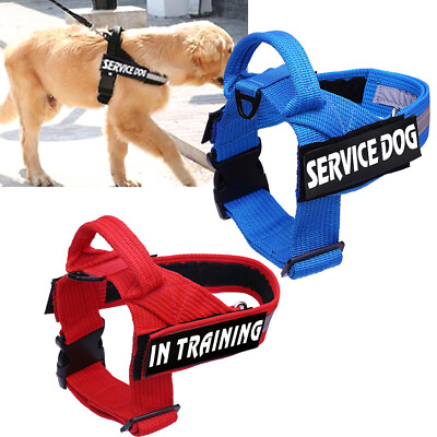 Easy Control Handle Service Dog Harness amp; 2 Patches No Pull Reflective Pet Vest $9.60