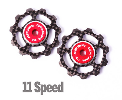 #ad Carbon Fiber Jockey Wheels with Ceramic Bearings for Shimano amp; SRAM 6.5g 11speed $59.99