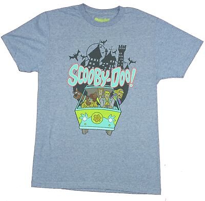 #ad Scooby Doo Adult New T Shirt Full Gang Loaded in the Mystery Machine $16.98