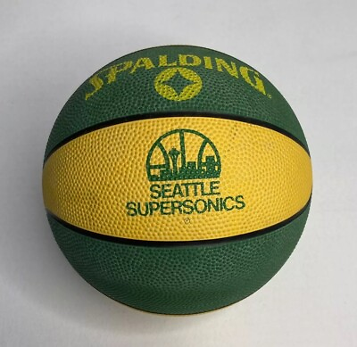#ad Spalding Seattle Supersonics Basketball Green Vintage NBA $49.00