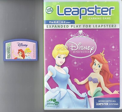 #ad Leapfrog Leapster Disney Princess Game Cartridge Game Rare VHTF Educational Box $14.65