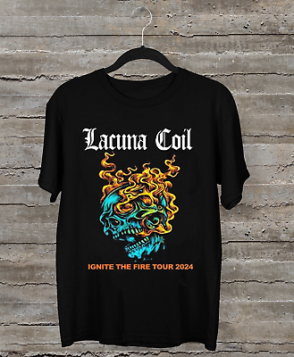 #ad Lacuna Coil 2024 Ignite The Fire Tour Black All Size S 5Xl Gift Fans Shirt $16.99