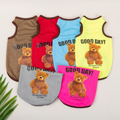 Dog Clothes Printed Puppy Cat Pet Vest T Shirt Tank For Small Dogs Chihuahua ♪ $2.07