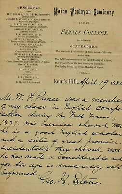 #ad #ad RARE quot;There Is NO Conflictquot; George H. Stone Hand Written Letter Dated 1880 $299.99