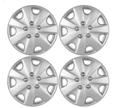 #ad OxGord 4 Piece 15quot; Silver Wheel Cover Hub Caps $39.99