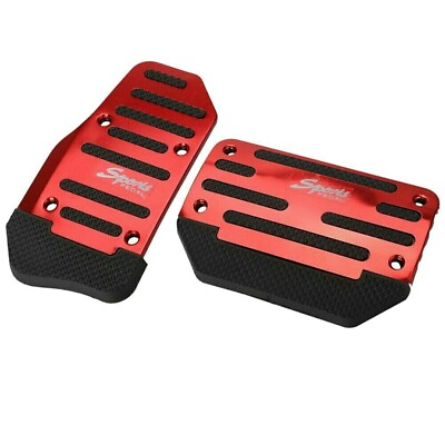 #ad Universal Red Gas Accelerator Pedal and Brake Pedal Cover Foot Pad Non Slip3441 $11.15