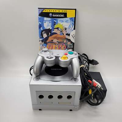 #ad ​Nintendo GameCube Console Silver Naruto Clash Of Ninja Bundle Tested RTP Rea C $109.99
