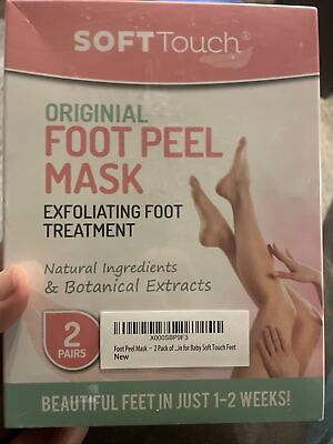 #ad Soft Touch Foot Peel Mask Exfoliating Callus Remover Dead Skin Treatment 2 Pairs $19.99