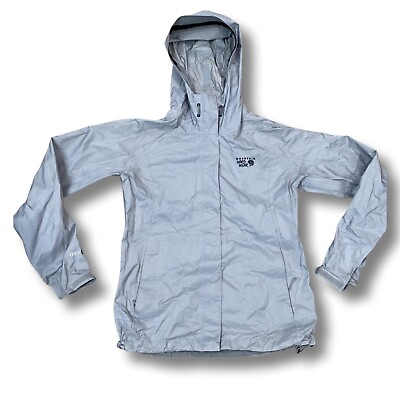 Mountain Hardwear Womens Jacket Gray Hood Dry Q Waterproof Small S Read $19.99
