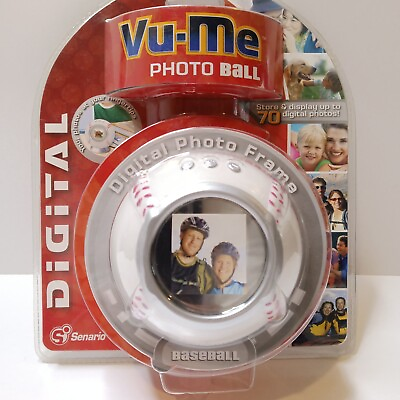 #ad VU ME Photo Ball Digital Photo Frame Baseball Store Up to 70 Photos Brand NEW $7.50