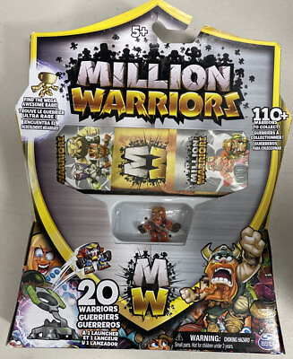 #ad MILLION WARRIORS 20 Pack Blind Bags Mega and 1 Launcher Series 2 NEW in BOX $17.90