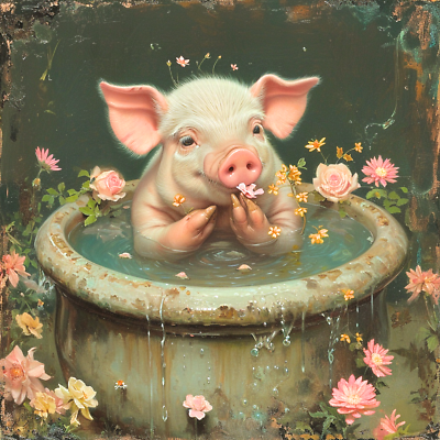 #ad #ad 5D Diamond Painting Pig in a Tub Kit $29.99