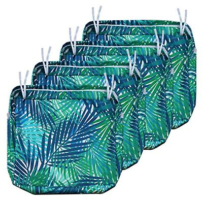 #ad Patio Cushion Covers Replacement 4 Pack Tropical Leaf 25x25x5 in 4 Pack $63.12