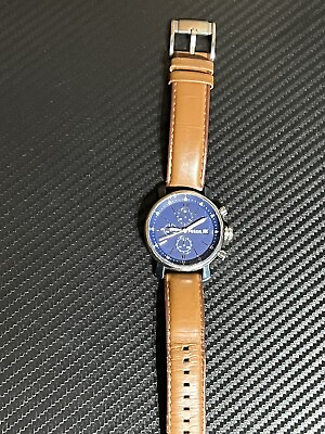#ad Fossil Men#x27;s Neutra Quartz Steel and Leather Chrono Moonphase Men#x27;s WatchFS5903 $80.00