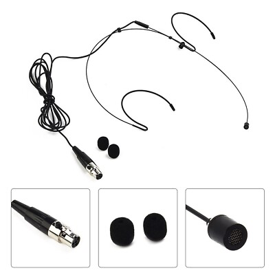 #ad Double Earhook Headset Mic Headworn Microphone For Wireless New $10.00