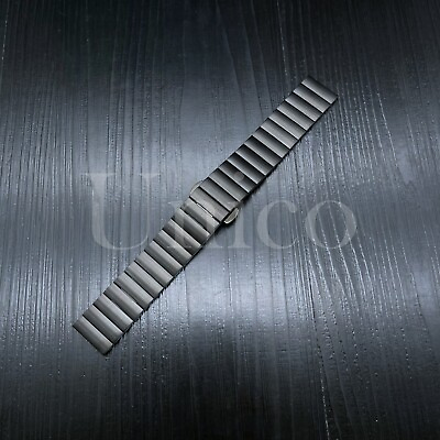 #ad 20 22 MM Watch Band Black Bracelet Fits for IWC Steel Double Lock Clasp quick $15.99