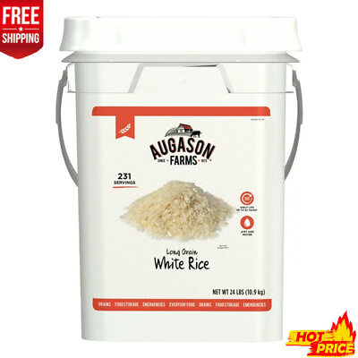 #ad 231 Servings Long Grain White Rice Long Term Food Storage Everyday Meal Prep New $82.95